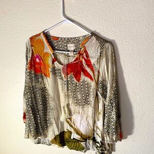 Chicos Flower Design Top